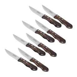 Tramontina Churrasco BBQ 8 Pc Jumbo Polywood Steak Knife Set