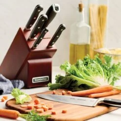 Tramontina Forged 7 Pc Knife Set With Hardwood Counter Block