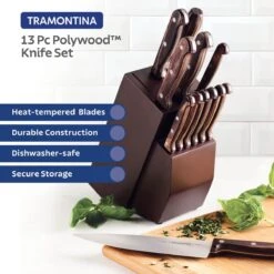 Tramontina 13 Pc Cutlery Block Set 11 Tramontina 13 Pc Cutlery Block Set -Kitchenware Store 80019012IXM001G