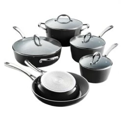 Tramontina 10 Pc Cold-Forged Induction Ceramic Cookware Set - Black