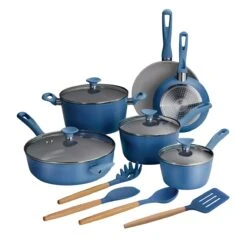 Tramontina 14 Pc Ceramic Induction-Ready Cookware Set - Blue -Kitchenware Store 80110035IXM001G