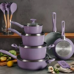 Tramontina 14 Pc Ceramic Induction-Ready Cookware Set - Purple
