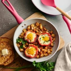 Tramontina 2 Pk 10 In And 12 In Aluminum Saute Pans Red