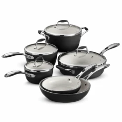 Tramontina 10 Pc Ceramic Cookware Set - Black -Kitchenware Store 80110525ANM002G