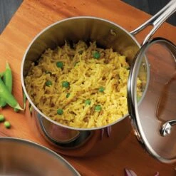 Tramontina Tri-Ply Clad 1.5 Qt Covered Stainless Steel Covered Sauce Pan - Glass Lid