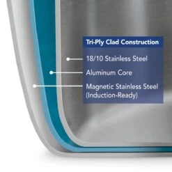 Tramontina Tri-Ply Clad 3 Qt Stainless Steel Covered Sauce Pan - Glass Lid 13 Tramontina Tri-Ply Clad 3 Qt Stainless Steel Covered Sauce Pan - Glass Lid -Kitchenware Store 80116035IXI001G