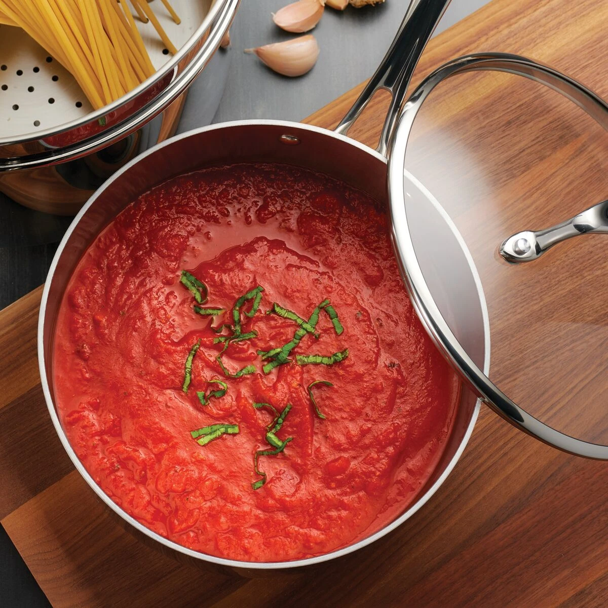 Tramontina Tri-Ply Clad 3 Qt Stainless Steel Covered Sauce Pan - Glass Lid 1 Tramontina Tri-Ply Clad 3 Qt Stainless Steel Covered Sauce Pan - Glass Lid