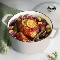 New Arrival 11 Tramontina 5.5 Qt Enameled Cast-Iron Series 1000 Covered Round Dutch Oven - Matte White