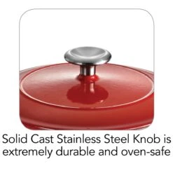 Tramontina 3.5 Qt Enameled Cast-Iron Series 1000 Covered Round Dutch Oven - Gradated Red -Kitchenware Store 80131046IXI003G