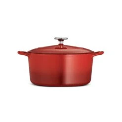Tramontina 5.5 Qt Enameled Cast-Iron Series 1000 Covered Round Dutch Oven - Gradated Red -Kitchenware Store 80131047IXM003G