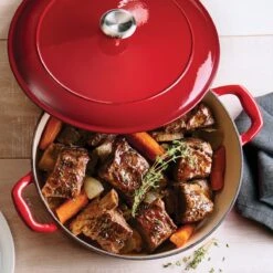 Tramontina 5.5 Qt Enameled Cast-Iron Series 1000 Covered Round Dutch Oven - Gradated Red