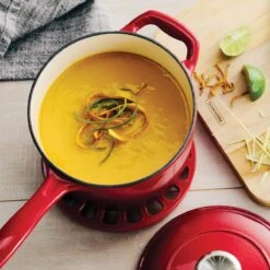 Tramontina 2.5 Qt Enameled Cast-Iron Series 1000 Covered Sauce Pan - Gradated Red