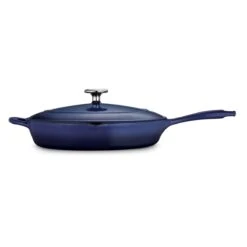 Tramontina 12 In Enameled Cast-Iron Series 1000 Covered Skillet - Gradated Cobalt 6 Tramontina 12 In Enameled Cast-Iron Series 1000 Covered Skillet - Gradated Cobalt -Kitchenware Store 80131068IXM003G