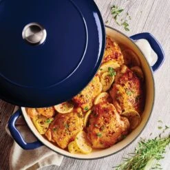 Tramontina 4 Qt Enameled Cast-Iron Series 1000 Covered Braiser - Gradated Cobalt