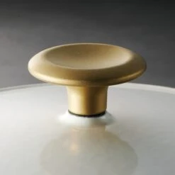 Tramontina 4 Qt Enameled Cast Iron Covered Braiser - Latte With Gold Stainless Steel Knob 10 Tramontina 4 Qt Enameled Cast Iron Covered Braiser - Latte With Gold Stainless Steel Knob -Kitchenware Store 80131087IXM003G