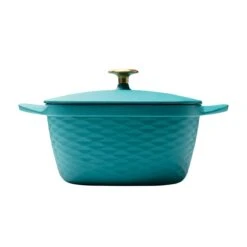 Tramontina Prisma 7 Qt Enameled Cast Iron Covered Square Dutch Oven - Matte Teal -Kitchenware Store 80131109IXM002G