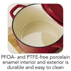 Tramontina 6.5 Qt Enameled Cast Iron Covered Dutch Oven - Gradated Red -Kitchenware Store 80131621IXI002G