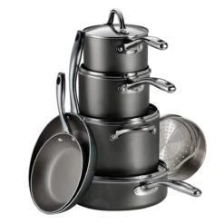 Tramontina 11 Pc Nonstick Cookware Set- Charcoal Gray