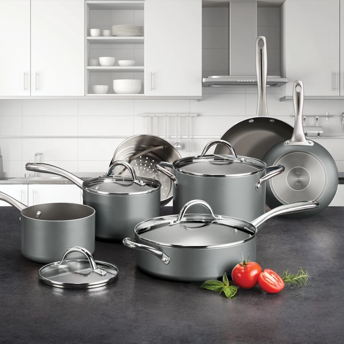 Tramontina 11 Pc Nonstick Cookware Set- Silver 3 Tramontina 11 Pc Nonstick Cookware Set- Silver - Image 3