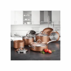 Tramontina 11 Pc Aluminum Nonstick Cookware Set- Copper 22 Tramontina 11 Pc Aluminum Nonstick Cookware Set- Copper -Kitchenware Store 80143590ANM001G