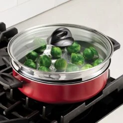 Tramontina 4 Qt Covered Nonstick Pan With Steamer -Kitchenware Store 80149134IXM002G