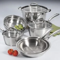 Tramontina 9 Pc Allegra Stainless Steel Cookware Set
