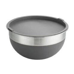 Tramontina 10 Pc Covered Stainless Steel And Silicone Mixing Bowl Set - Gray -Kitchenware Store 80202033IXM007G