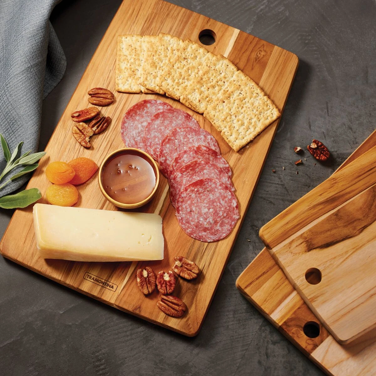 Tramontina 3 Pc Teak Wood Kitchen Board Set 1 Tramontina 3 Pc Teak Wood Kitchen Board Set