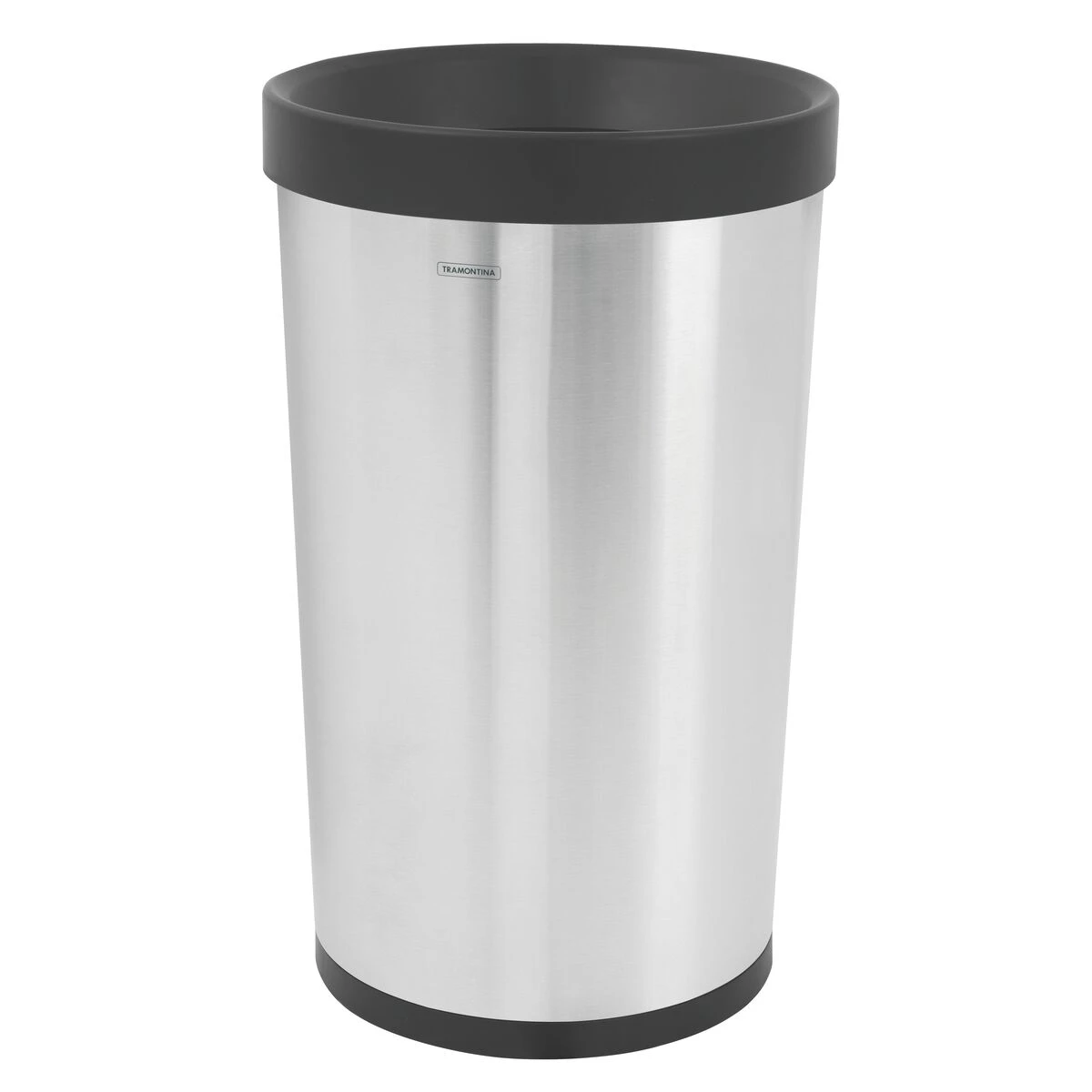Tramontina 13 Gallon Stainless Steel Open Top Round Trash Bin 3 Tramontina 13 Gallon Stainless Steel Open Top Round Trash Bin - Image 3