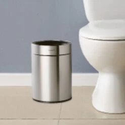 Tramontina 2.38 Gallon Stainless Steel Round Open Top Bin